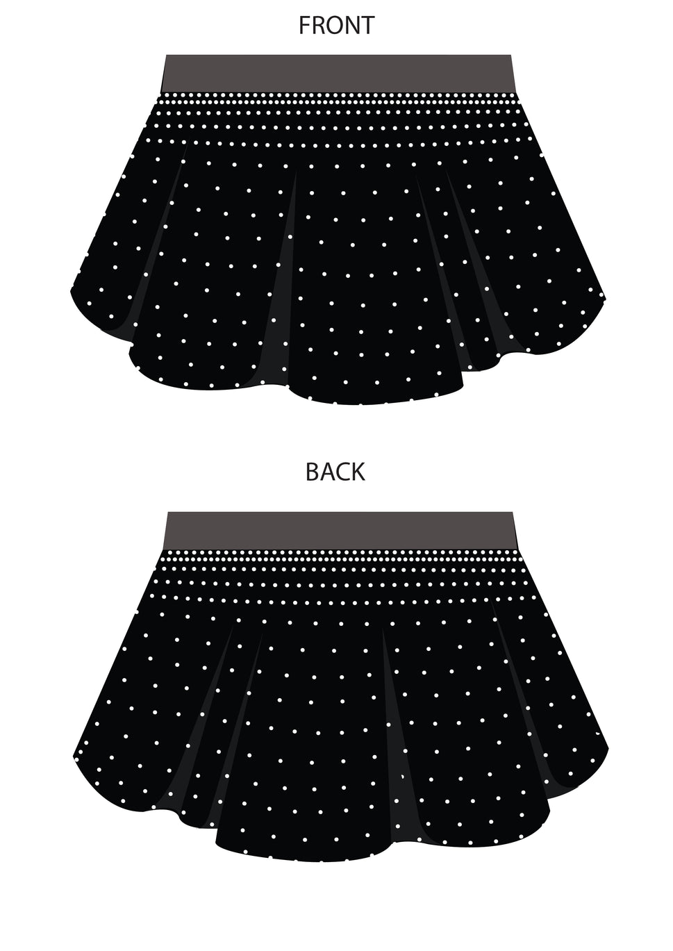 All Star TOP 3226 -CIRCLE SKORT 7261