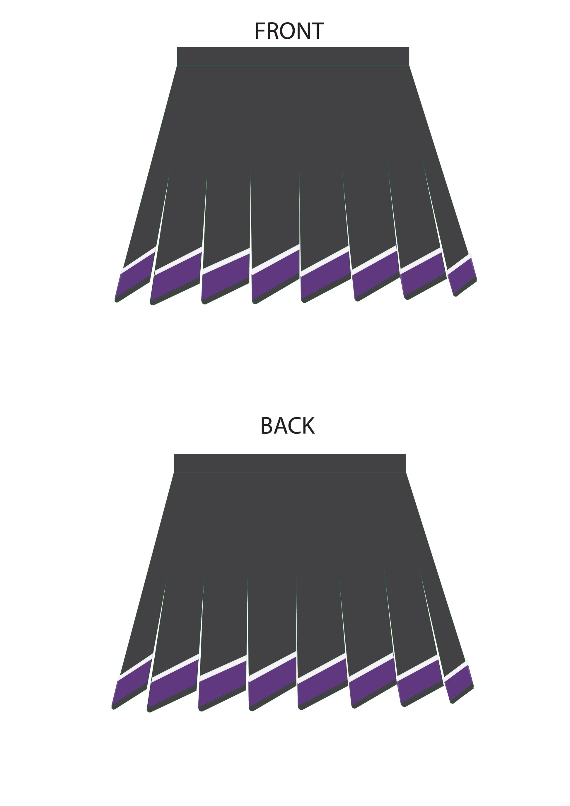 Classic Fit Top 1113 - Liner 1113 - Skirt 16 Pleat Fly Away Slanted Hem